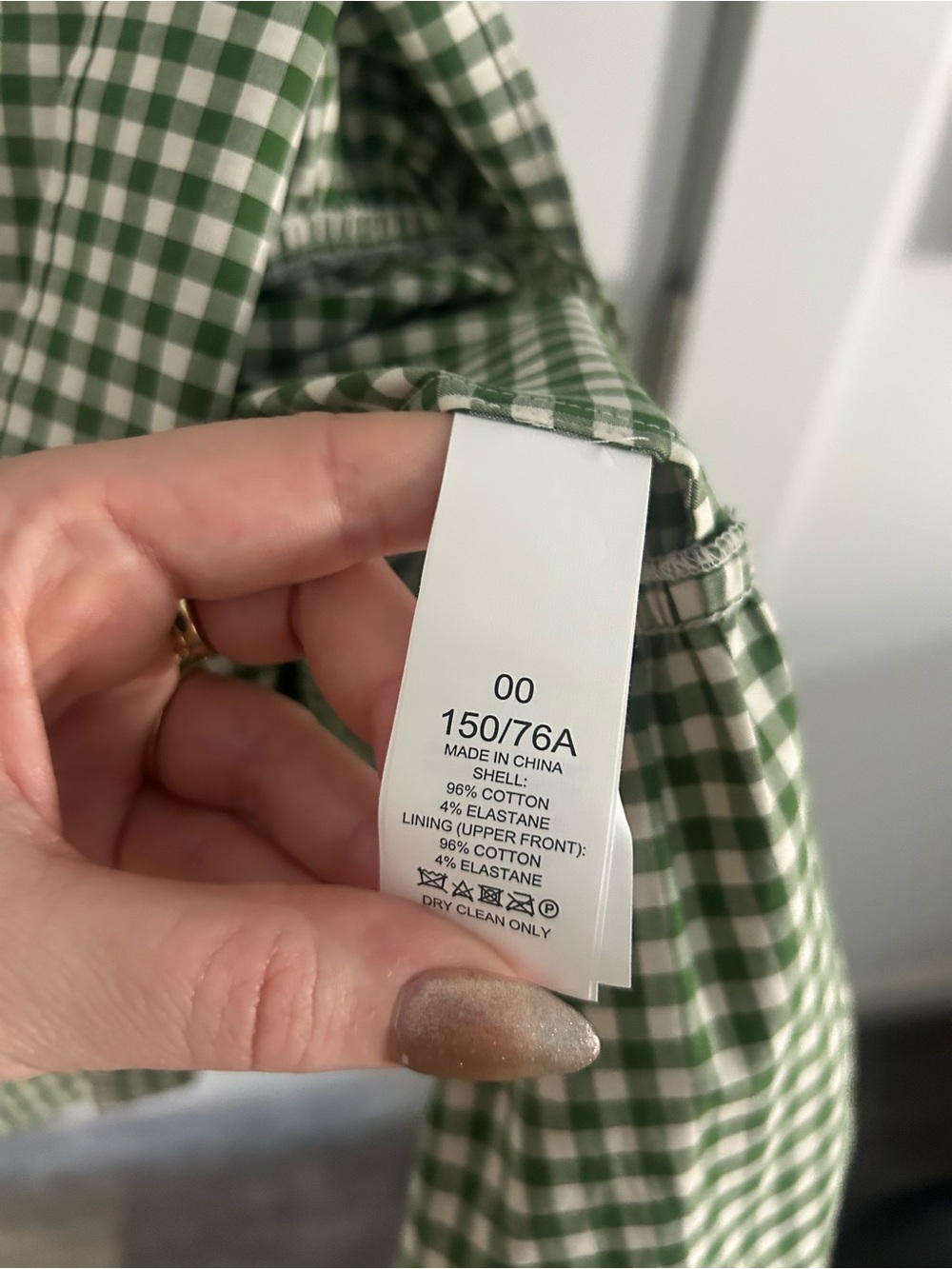 kate spade Green Gingham Dress with Pink Trim - Picture 5 of 5